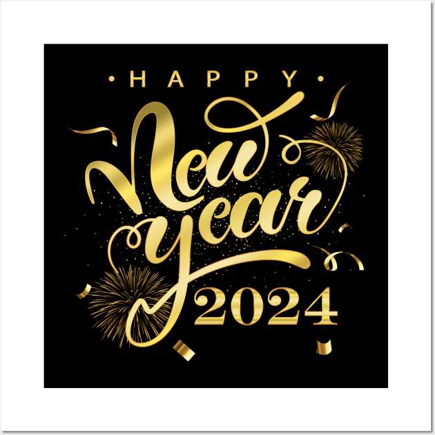 New Year Eve 2024 Family Matching Merry Xmas Christmas 2024 Wall Art by GLOBAL TECHNO